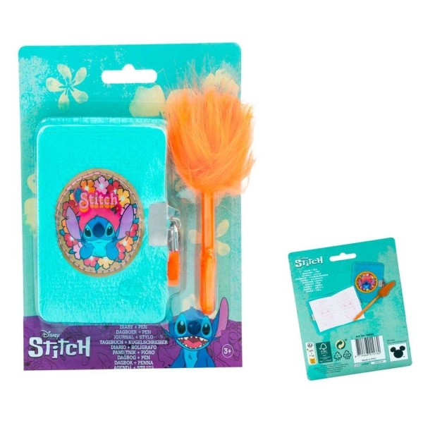 Stitch Disney Mini Diario Boligrafo