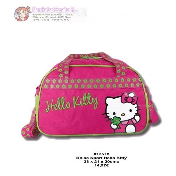 Bolsa Sport Hello Kitty 33X21X20Cm