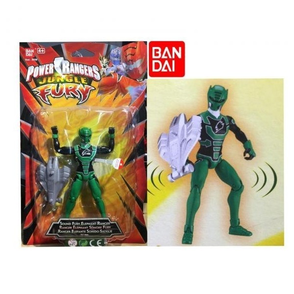 Figura Ranger Elefante Sonido Salvaje Verde