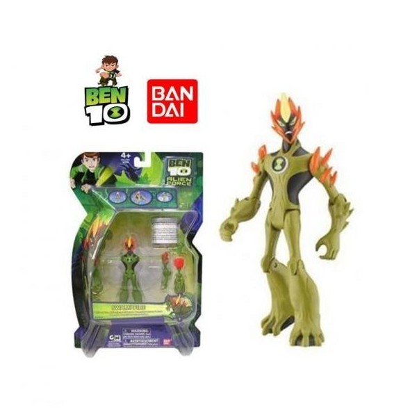 Ben 10 - Alien Force - Deluxe Collection Extranjero - Fuego Pantanoso - Env. 11Cm Con Caja 30Cm Bandai