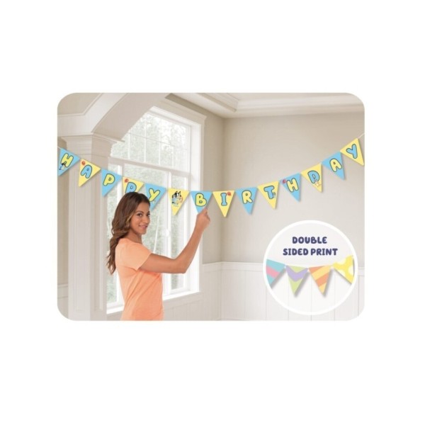 Guirnada De Banderines Papel 4.5M Bluey