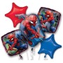 Globos B.Bouquet Spiderman 5Uds