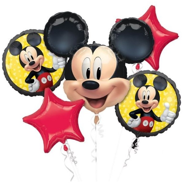 Globos B.Bouquet Mickey 5Uds-Disney