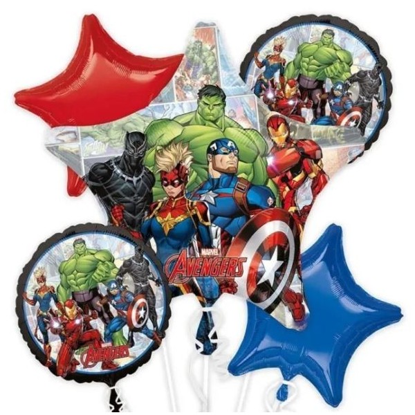 Globos B.Bouquet Avengers 5Uds