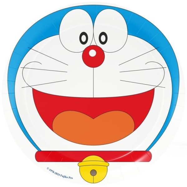 Doraemon  Platos Papel 23Cm (8 Uds)