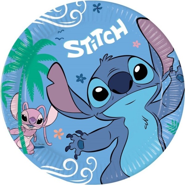 Stitch Platos Papel 23Cm (8Und)