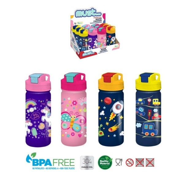 Cantimplora Acero Inoxidable 450Ml 7,5X17 4Md E.12