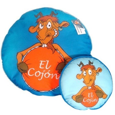 Cojin Azul Doble Cabra Loca