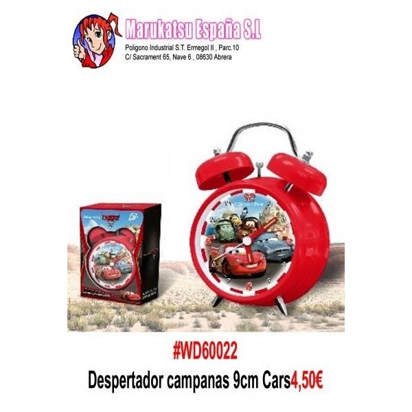 Cars Despertador Campanas 9Cm