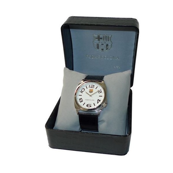 Fcb Reloj Analogico Con Caja