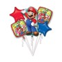 Globos B.Bouquet Super Mario 5Uds