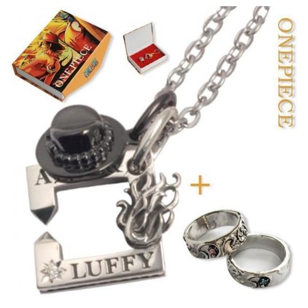 Onepiece Set De Colgante Y 2 Anillos Asce