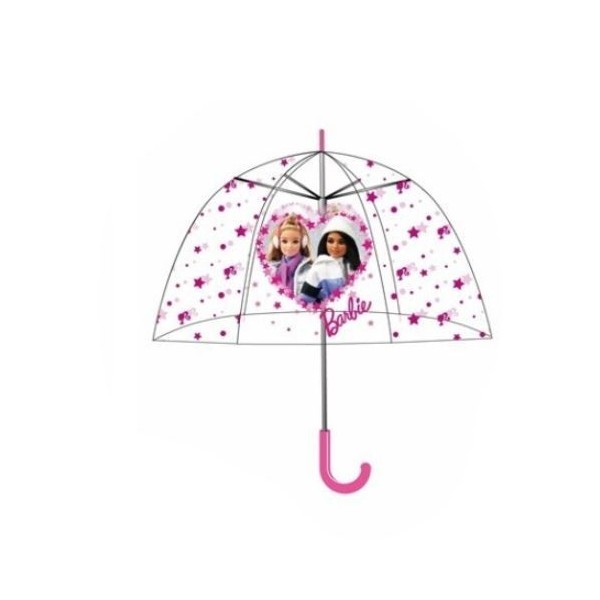 Barbie Paraguas Transparente Campana Automatico 48Cm