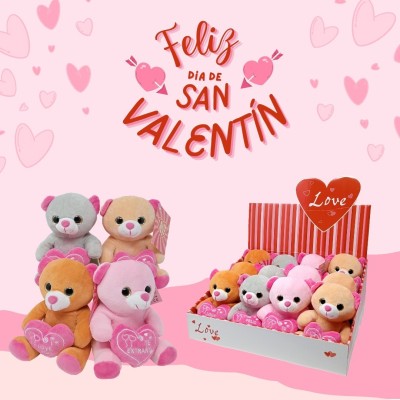 Oso Peluche Con Corazon 4Modelo 15Cm