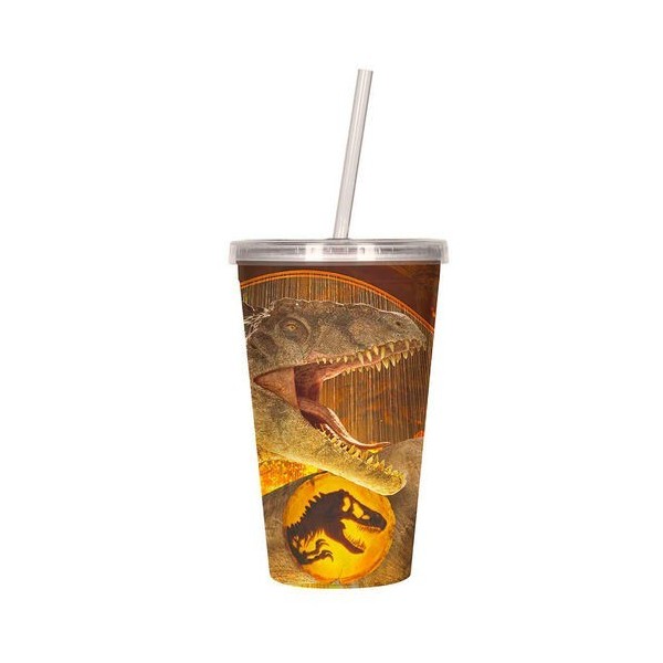 Jurassic Wold Vaso 3D Lenticular Glass 12*24Cm