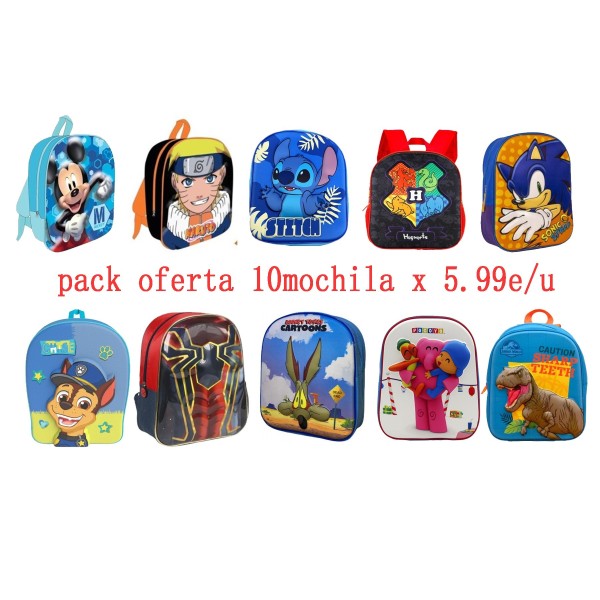 Mochila 3D Pack Oferta 10Modelo