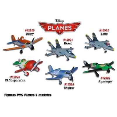 Planes - Figuras Pvc - 6 Modelos -Pack De 6Unidades (12920 2921 2922 2923 2924 2925)
