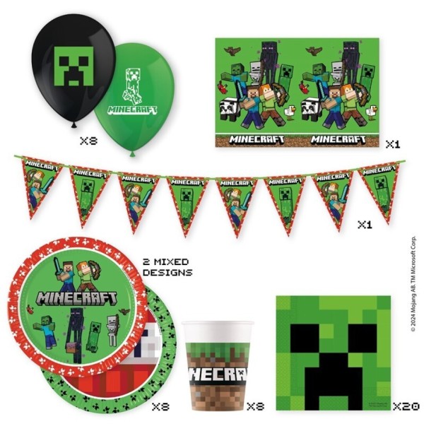 Minecraft Set 6 En Caja Fiesta