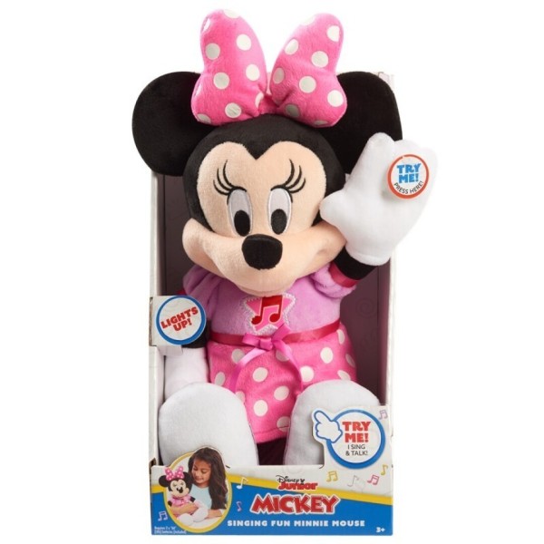 Minnie Mouse Peluche Con Sonido Y Luz En Caja 28Cm