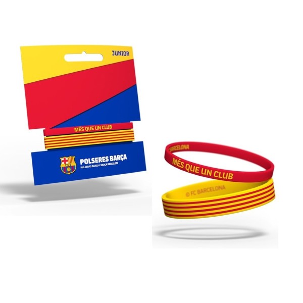 Fc Barcelona Pulsera Pack 2 Silicone-Adulto