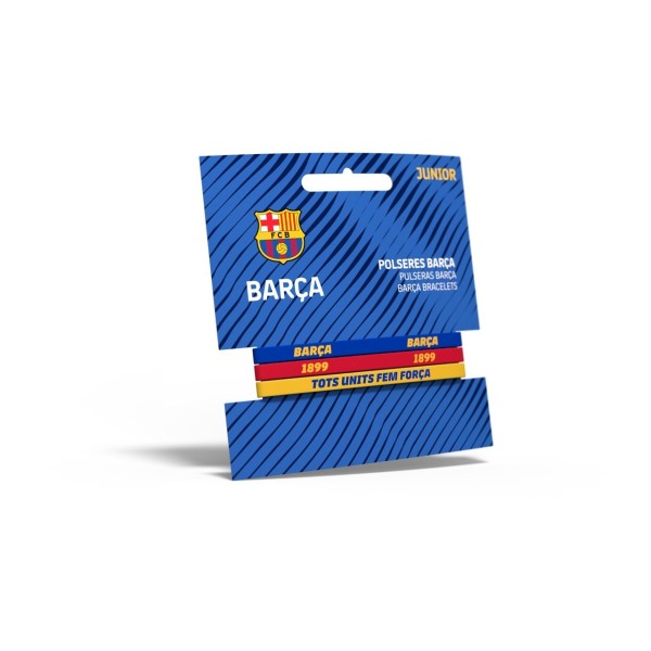 Fc Barcelona Pulsera Pack 3 Silicone-Adulto