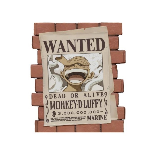 Wanted Luffy Hucha 18 Cm Pvc-One Piece Tirelire Plastoy