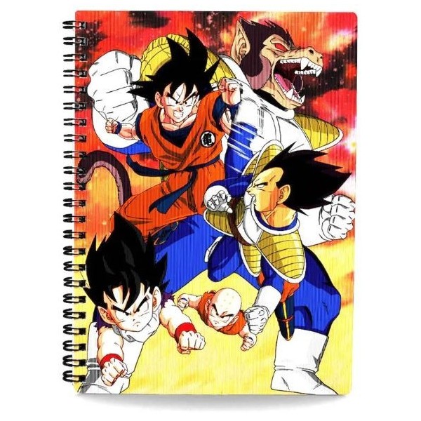 Dragon Ball Cuaderno De Anillas 3D Goku Vs Vegeta