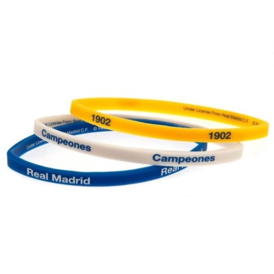 Real Madrid Pulsera 3 Pack Silicone-Ninos