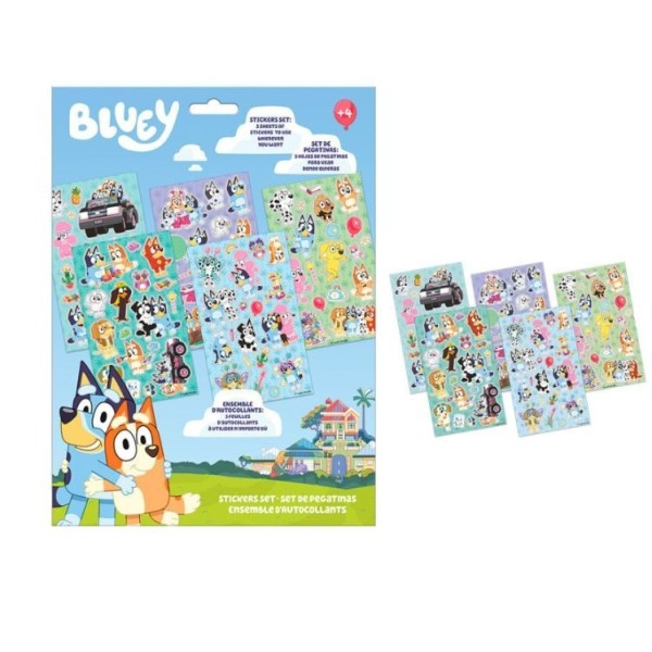 Bluey Pegatina 5 Hojas
