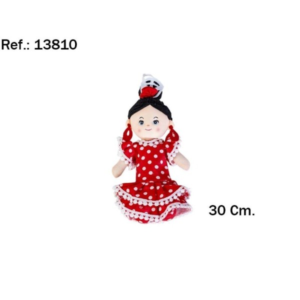 Peluche Trapo Muneca Lunares 30Cm