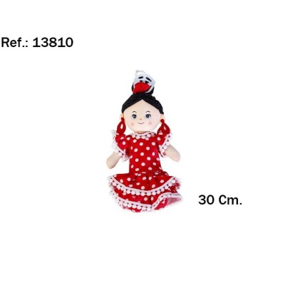 Peluche Trapo Muneca Lunares 30Cm