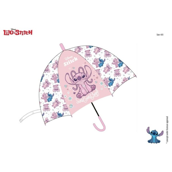 Stitch Paraguas Transparente Auto 48Cm