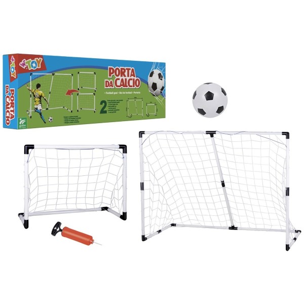 Portería De Fútbol 2 En 1 De Plástico Con Balón Y Bomba 70*110*145Cm