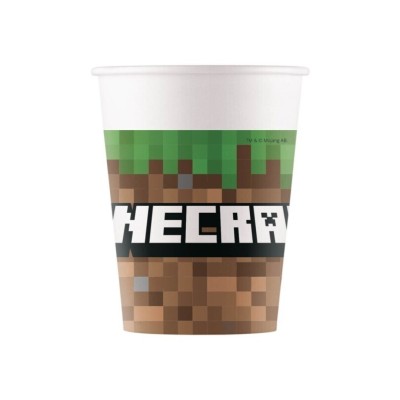 Minecraft Vasos Papel 200Ml (8Uns)