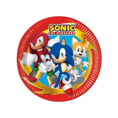 Sonic Platos Papel 23 Cm (8 Uds)
