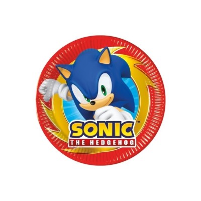 Sonic Platos Papel 20 Cm (8 Uds)
