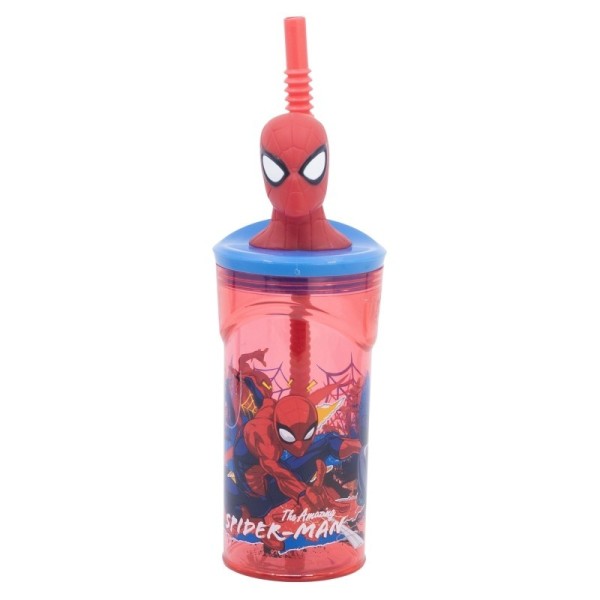 Spiderman Vaso Con Figurita 3D 360Ml