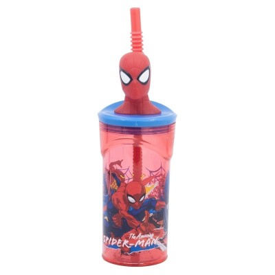 Spiderman Vaso Con Figurita 3D 360Ml