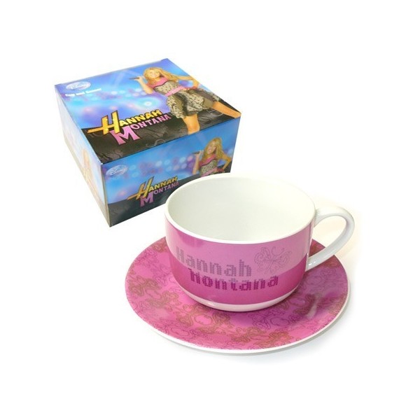 Conjunto Desayuno Hannah Montan Taza Grande + Plato Ceramica (171885)