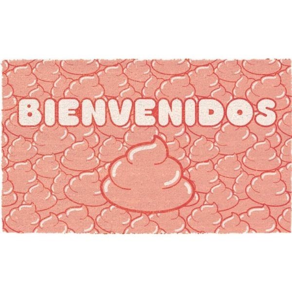 Arale Alfonbra Bienvenidos Con Caca Rosa  40*62Cm