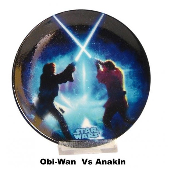 Obi Wan Vs Anakin En Platito Decoracion Star War
