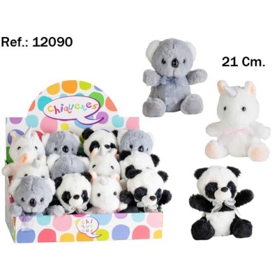 Animales Peluche Unicornio, Panda,Koala 3Modelo 21Cm En Exp 12