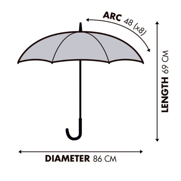 Fcb Paraguas Poliyester Automatico 48Cms
