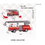 1:32 Coche Metalico  Bombero Con Escalera De Rescate