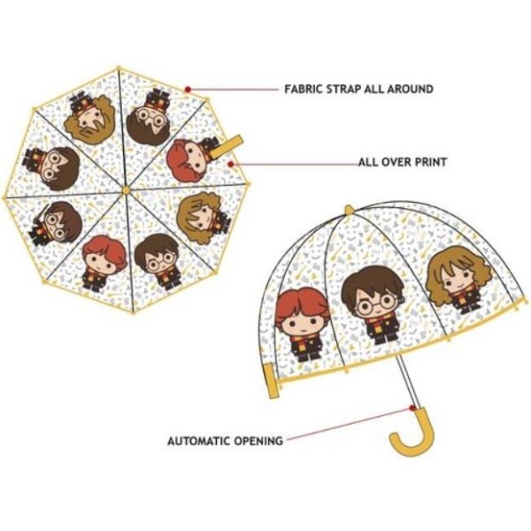 Harry Potter Paraguas Transparente Auto 46Cm