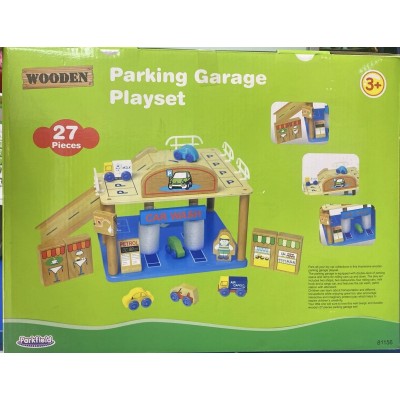 Juego De Garaje De Estacionamiento De Madera 27Pcs 28*37Cm