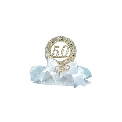 Figura De Boda 50 Aniversario Con Alianzas 10Cm