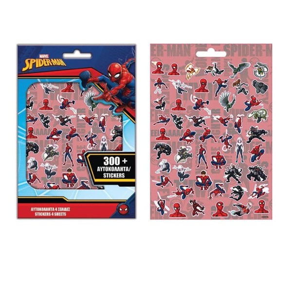 Spiderman Set De Pegatina 4Hojas 300U