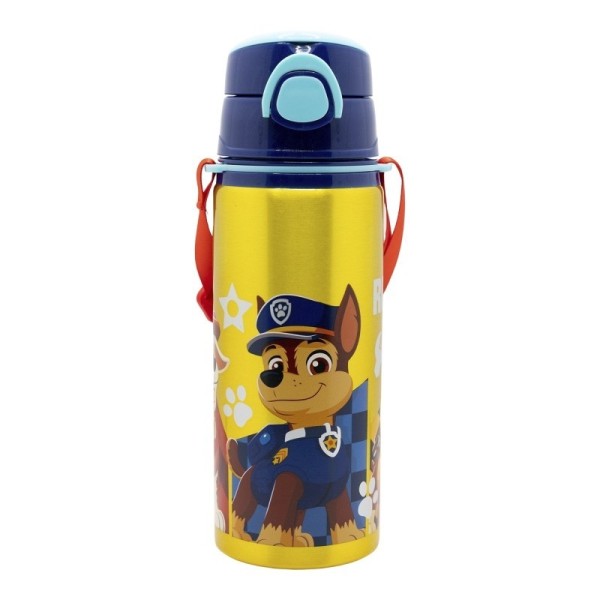 Paw Patrol Botella Pop Up De Aluminio Con Correa 730 Ml