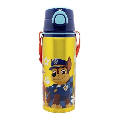 Paw Patrol Botella Pop Up De Aluminio Con Correa 730 Ml